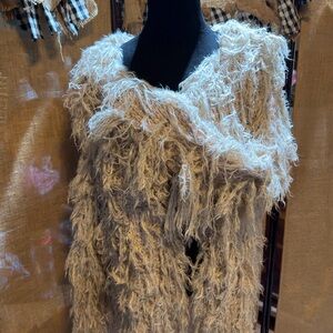 Free People Cream Textured Knit coat.